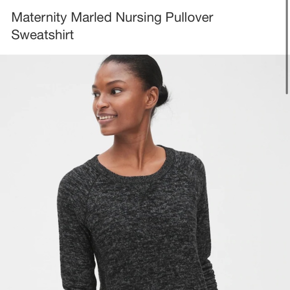 Gap marled nursing pullover sweatshirt small